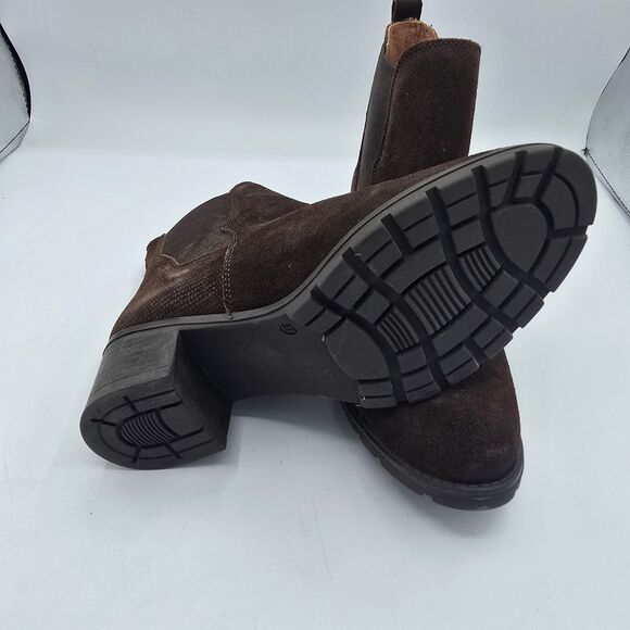 Eric Michael Women's Size 37 (6.5-7) Brown Leather Chelsea Ankle Boots - Picture 9 of 9